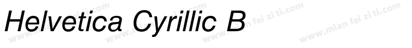 Helvetica Cyrillic B字体转换
